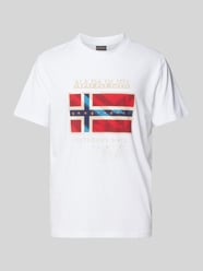 T-Shirt mit Rundhalsausschnitt Modell 'BIG FLAG' von Napapijri Weiß - 27