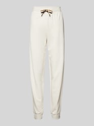 Relaxed Fit Sweatpants mit Tunnelzug Modell 'STRIPE' von BOSS Beige - 19