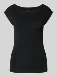 T-Shirt mit U-Boot-Ausschnitt und Label-Detail von Marc Cain - 36