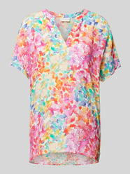 Blusenshirt mit Allover-Muster von Milano Italy Pink - 13