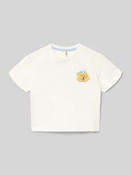 T-shirt o kroju regular fit z czystej bawełny ekologicznej Model 'MARINA LIFE' od ONLY - 23