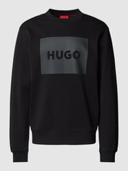 Sweatshirt mit Label-Print Modell 'DURAGOL' von HUGO Schwarz - 48