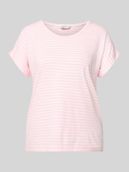 T-shirt o kroju regular fit z mieszanki wiskozy model „MOSTER” od ONLY Fuksjowy - 23