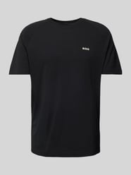 T-Shirt mit Label-Print von BOSS Green Schwarz - 16