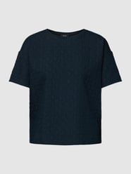 T-Shirt mit Strukturmuster Modell 'Sellona' von OPUS Blau - 32