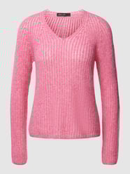 Gebreide pullover met labelapplicatie van Marc Cain Roze - 42