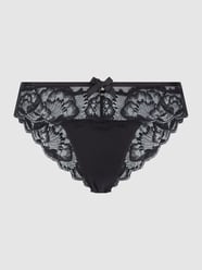 Tanga van microvezel, model 'Orangerie' van Chantelle Zwart - 37