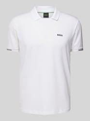 Slim Fit Poloshirt mit Label-Schriftzug Modell 'Palle Mesh' von BOSS Green - 33