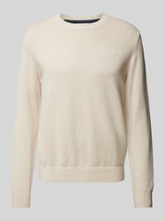 Regular Fit Strickpullover aus reiner Baumwolle mit Label-Stitching von s.Oliver RED LABEL Beige - 30