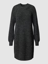 Gebreide jurk in riblook, model 'VANNES' van Only Grijs / zwart - 17