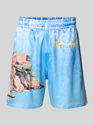 Szorty o kroju oversized z elastycznym pasem od CARLO COLUCCI - 33