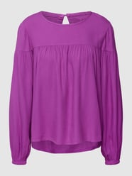 Blouse met druppelvormige hals van edc By Esprit Paars - 37