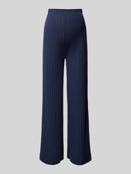 Wide Leg Umstands-Stoffhose in Ripp-Optik Modell 'LUCY' von Mamalicious Blau - 37