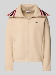 Teddyjacke mit kontrastierendem Krageninneren von Lacoste Beige - 40