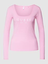 Longsleeve mit Label-Print Modell 'CARRIE' von Guess Pink - 13