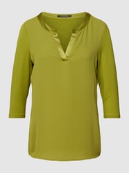 Bluse mit Schlüsselloch-Ausschnitt von comma Grün - 39