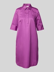 Knielanges Hemdblusenkleid mit verdeckter Knopfleiste von Christian Berg Woman - 1