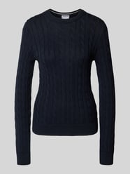 Strickpullover mit Zopfmuster und Rundhalsausschnitt von Jake*s Casual - 4