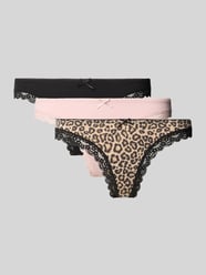 String mit Spitzenbesatz von Jake*s Casual Beige - 38