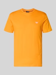 T-Shirt mit Logo-Patch und Rundhalsausschnitt von Emporio Armani Orange - 21