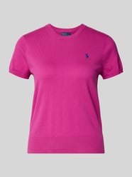 Gebreid shirt met logostitching van Polo Ralph Lauren - 45