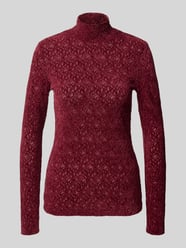 Langarmshirt mit Spitzenoptik Turtleneck von Jake*s Collection - 22