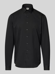 Slim Fit Business-Hemd mit Label-Stitching Modell 'Bari' von CK Calvin Klein Schwarz - 41