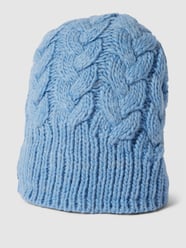 Beanie mit Zopfmuster Modell 'Beanie mit Zopfstrickmuster' von Seeberger Blau - 7