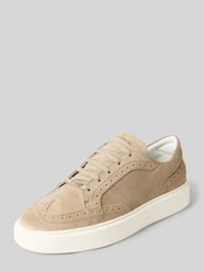Ledersneaker mit Lochmuster Modell 'POWELL SUEDE' von Antony Morato Beige - 39