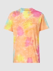 T-Shirt mit geripptem Rundhalsausschnitt von Guess Rosa - 20