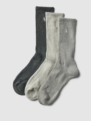 Socken mit Logo-Stitching Modell 'TONAL SPORT' im 3er-Pack von Polo Ralph Lauren Underwear Grau - 1