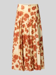 Maxirock aus Viskose-Mix mit floralem Allover-Print von Jake*s Cocktail Orange - 45
