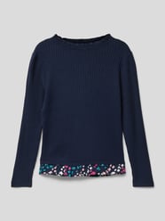 Strickpullover in Layering-Optik Modell 'Back to School' von s.Oliver RED LABEL Blau - 31