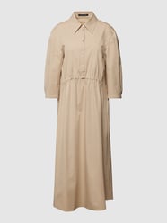 Midikleid mit elastischem Tunnelzug im Taillenbereich von Luisa Cerano Beige - 31
