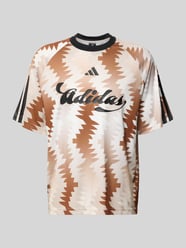 Regular fit T-shirt met All-over motief van adidas Sportswear Beige - 15