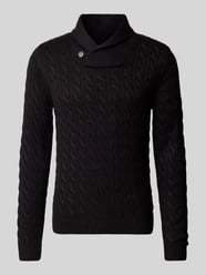 Sweter z dzianiny ze stójką model ‘CRASH’ od Jack & Jones Premium - 4