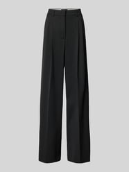 Spodnie z zakładkami w pasie o kroju regular fit z dodatkiem żywej wełny model „ASTA” od Weekend Max Mara - 2