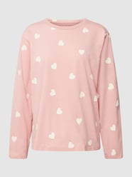 Pyjama-Oberteil mit Allover-Motiv-Print von Jake*s Casual Pink - 30