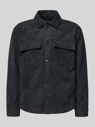 Regular Fit Jacke in Velourslederoptik mit Brustpattentaschen Modell 'RAVI' von ONLY & SONS - 33