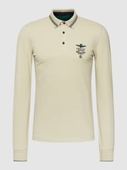 Poloshirt mit langen Ärmeln Modell 'POLO' von Aeronautica Militare Weiß - 9