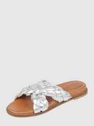 Slipper in metalliclook  van INUOVO Grijs / zwart - 20