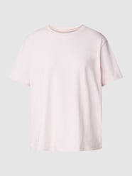 T-Shirt mit geripptem Rundhalsausschnitt von Schiesser Rosa - 13