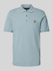 Slim Fit Poloshirt mit Logo-Patch von Lyle & Scott Blau - 12