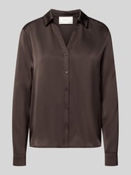 Bluse mit V-Ausschnitt und Knopfleiste von Neo Noir - 23
