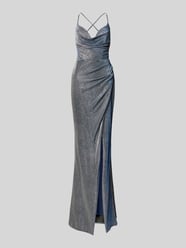 Abendkleid mit Beinschlitz von Luxuar Blau - 32