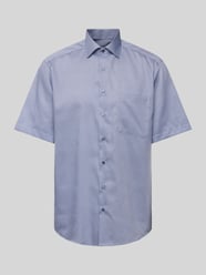 Comfort Fit Business-Hemd mit Kentkragen von Eterna Blau - 21