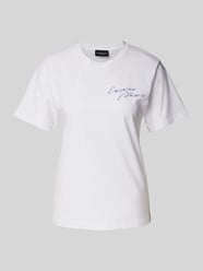 T-Shirt mit Label-Print von Emporio Armani Weiß - 13