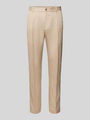 Slim Fit Bundfaltenhose mit Gürtelschlaufen Modell 'Lester' von JOOP! Collection Beige - 23