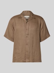 relaxed fit linnen overhemd met resortkraag model 'KYLIAN' van Selected Homme - 27