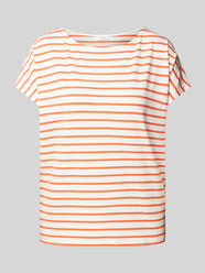 T-Shirt mit Streifenmuster von s.Oliver RED LABEL Orange - 34